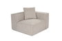 Atelier Del Sofa Sofá 1 Plaza L1, Lino, Color Mocha, Comodidad y Estilo